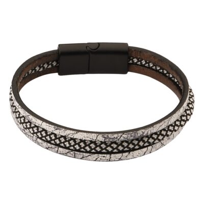 دستبند چرمی مردانه مدل Deri 1025