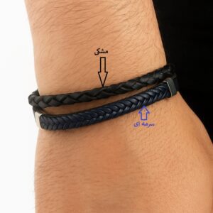 دستبند چرمی مردانه مدل Deri 1023