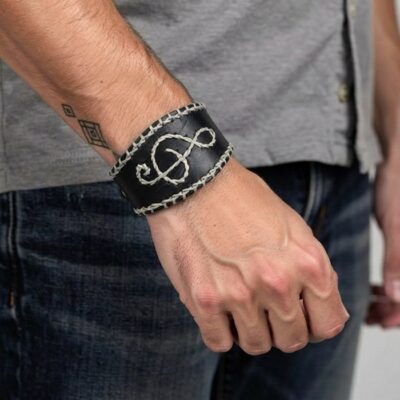 دستبند چرمی مردانه مدل Deri 1034