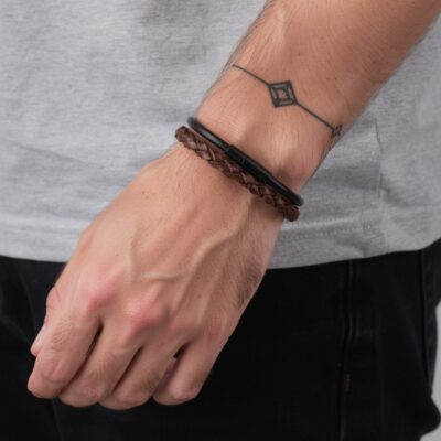 دستبند چرمی مردانه مدل 1030 Deri