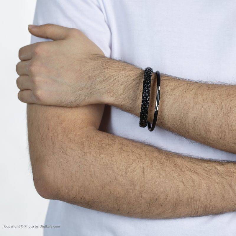 دستبند مردانه مدل DERI 704 | مشکی | گارانتی اصالت و سلامت فیزیکی کالا