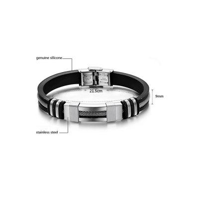 دستبند چرمی مردانه مدل DERI 777