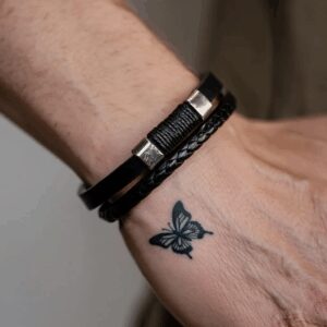 دستبند چرمی مردانه مدل DERI 782