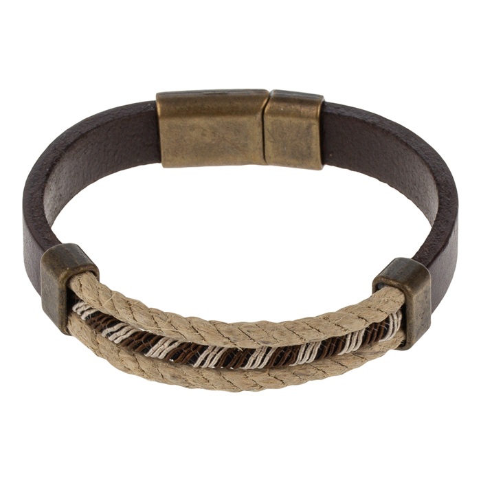 دستبند چرمی مردانه مدل Deri 1039