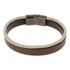 دستبند چرمی مردانه مدل Deri 1027