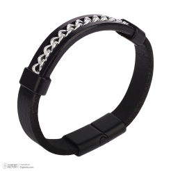 دستبند چرمی مردانه مدل Deri 906