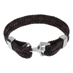 دستبند چرمی مردانه مدل Deri 909